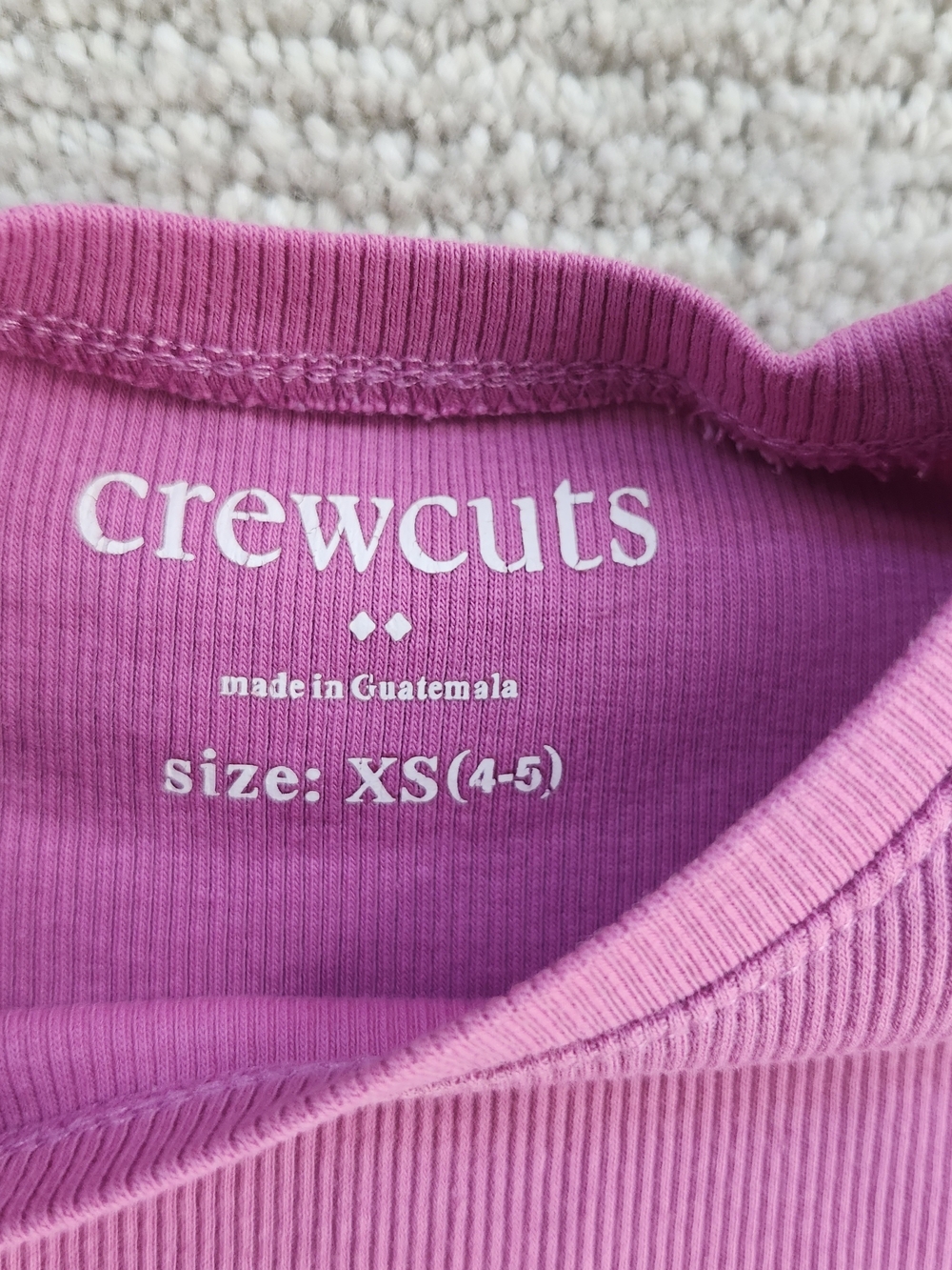 Crewcuts Purple Ruffle Sleeve Ribbed Tee - Picture 2 of 5